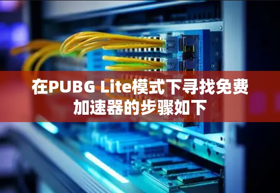 在PUBG Lite模式下寻找免费加速器的步骤如下