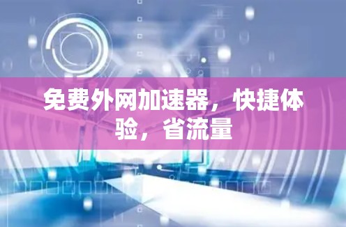 免费外网加速器,快捷体验,省流量