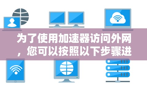 为了使用加速器访问外网，您可以按照以下步骤进行