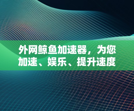 外网鲸鱼加速器,为您加速、娱乐、提升速度 外网鲸鱼加速器,为您加速、娱乐、提升速度