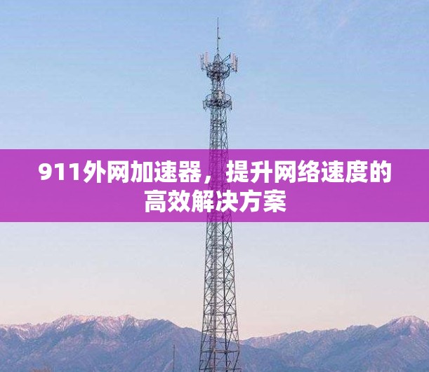 911外网加速器,提升网络速度的高效解决方案 911外网加速器,提升网络速度的高效解决方案