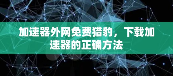 加速器外网免费猎豹,下载加速器的正确方法 加速器外网免费猎豹,下载加速器的正确方法