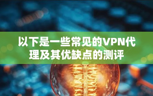 以下是一些常见的VPN代理及其优缺点的测评 以下是一些常见的VPN代理及其优缺点的测评