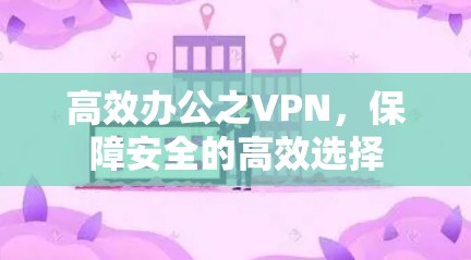 高效办公之VPN,保障安全的高效选择 高效办公之VPN,保障安全的高效选择