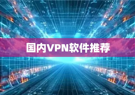 国内VPN软件推荐 国内VPN软件推荐