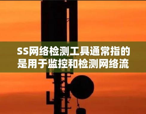 SS网络检测工具通常指的是用于监控和检测网络流量的软件工具。这些工具可以帮助组织或个人监控网络流量，确保网络环境的安全性和稳定性。以下是一些常用的SS网络检测工具及其功能