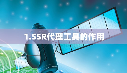 1.SSR代理工具的作用 1.SSR代理工具的作用