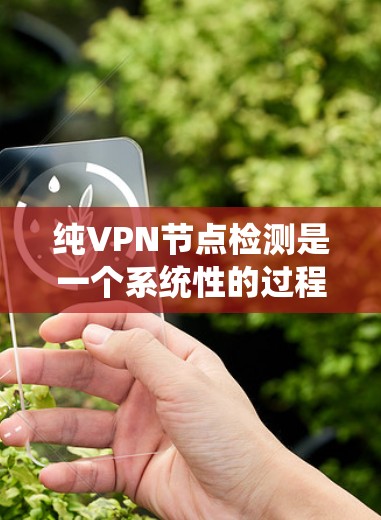 纯VPN节点检测是一个系统性的过程,需要结合技术知识和工具使用来确保安全。以下是一个简洁的步骤指南 纯VPN节点检测是一个系统性的过程,需要结合技术知识和工具使用来确保安全。以下是一个简洁的步骤指南