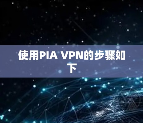 使用PIA VPN的步骤如下 使用PIA VPN的步骤如下