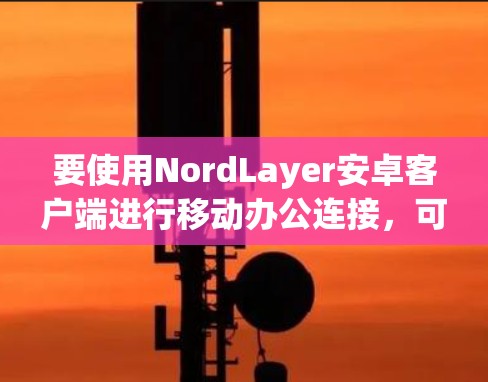 要使用NordLayer安卓客户端进行移动办公连接,可以按照以下步骤进行操作 要使用NordLayer安卓客户端进行移动办公连接,可以按照以下步骤进行操作